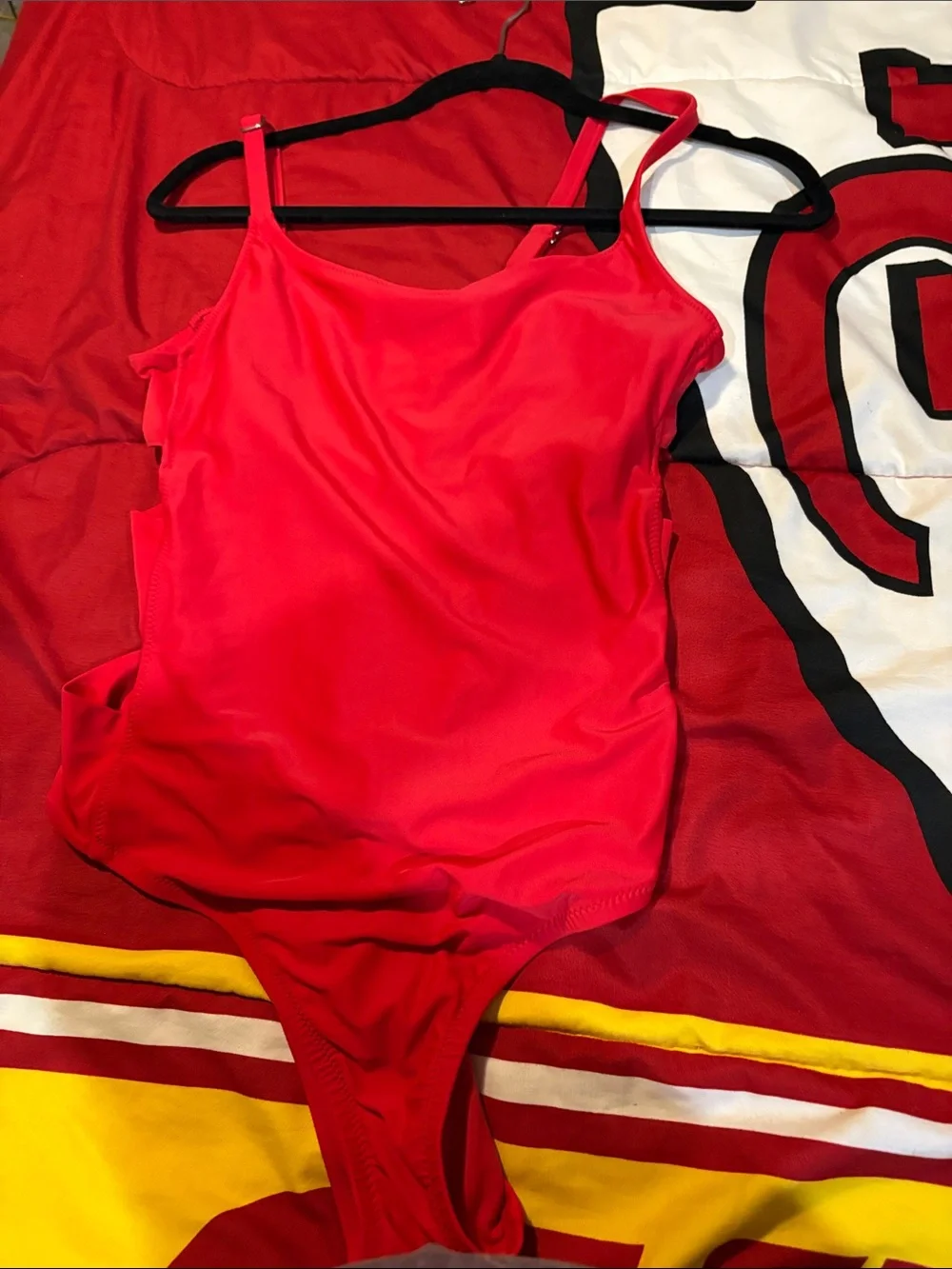 Women’s Red One-Piece Swimsuit - Classic Scoop Neck good condition